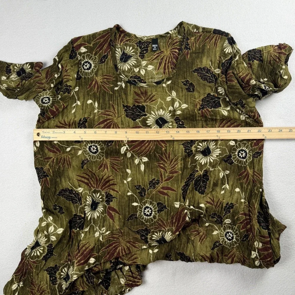 Dress to Kill Women's Tropical Print‎ Asymmetrical Dress Green OS